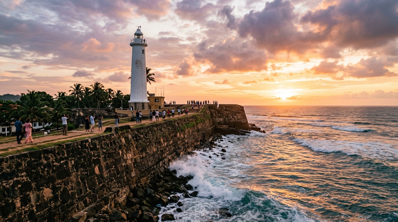 Galle Dutch Fort & White Lighthouse